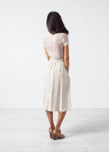 Load image into Gallery viewer, Eulera Leather Skirt in Cream
