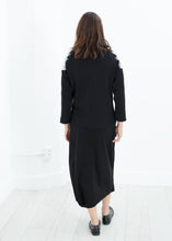 Load image into Gallery viewer, Contrast Felted Sweater in Black
