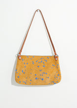 Load image into Gallery viewer, Ink Splatter Shoulder Bag in Mustard/Blue
